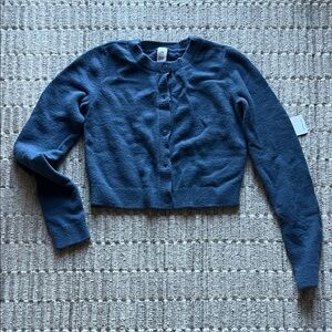 ALO Yoga Deep Blue Button-Up Cardigan